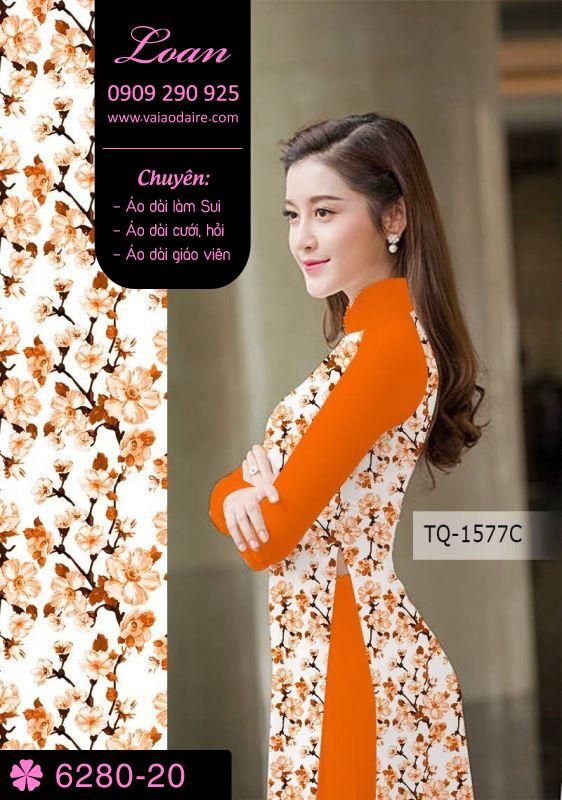 Vải áo dài hoa nhí