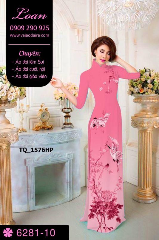 Vải áo dài phong cảnh