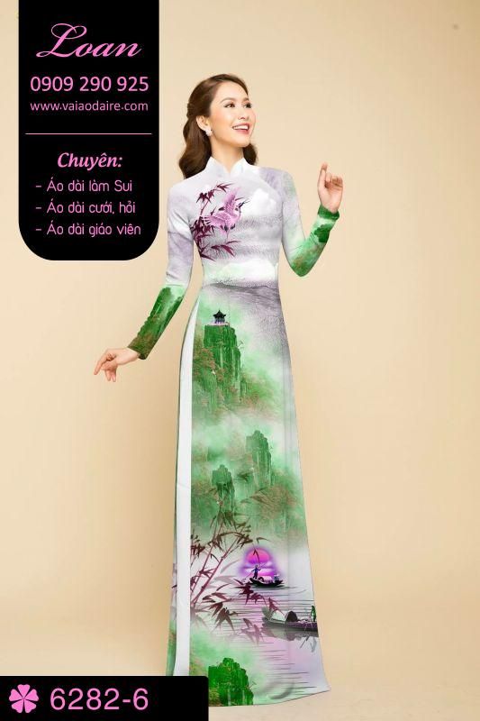 Vải áo dài phong cảnh