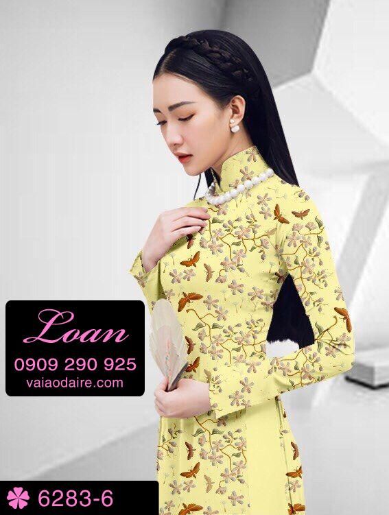 Vải áo dài hoa nhí