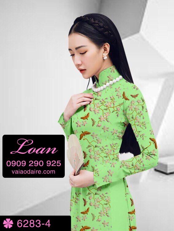 Vải áo dài hoa nhí