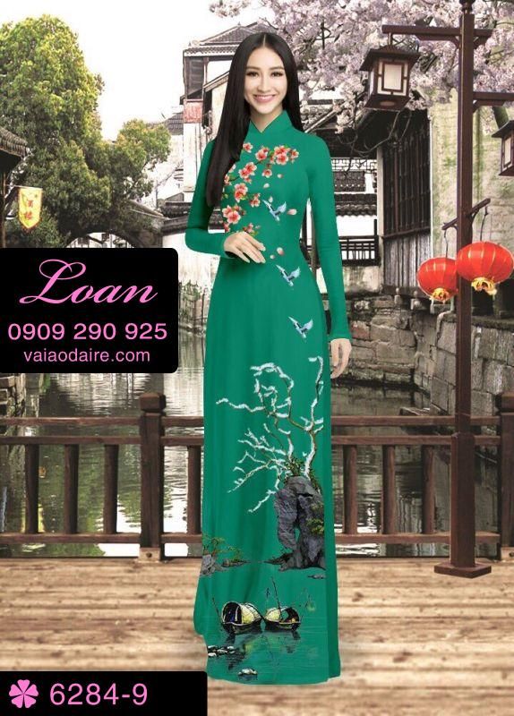 Vải áo dài phong cảnh