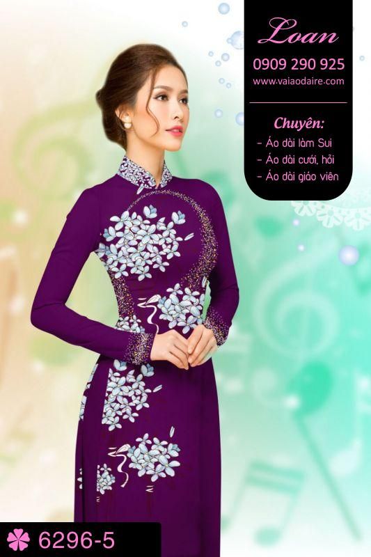 Vải áo dài hoa nhỏ