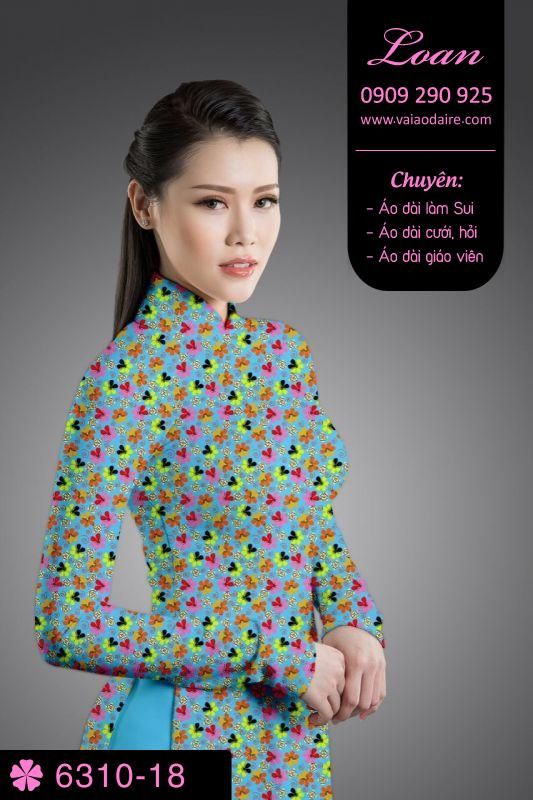 Vải áo dài hoa nhí Vải áo dài hoa nhí