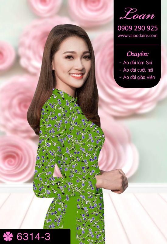 Vải áo dài hoa nhí