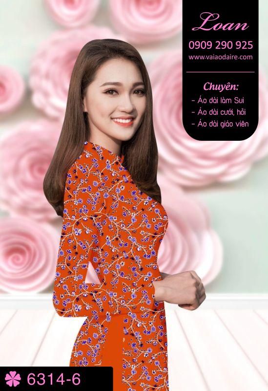 Vải áo dài hoa nhí