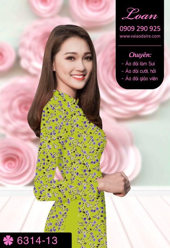 Vải áo dài hoa nhí