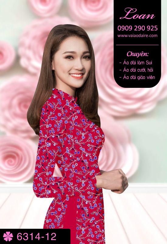 Vải áo dài hoa nhí
