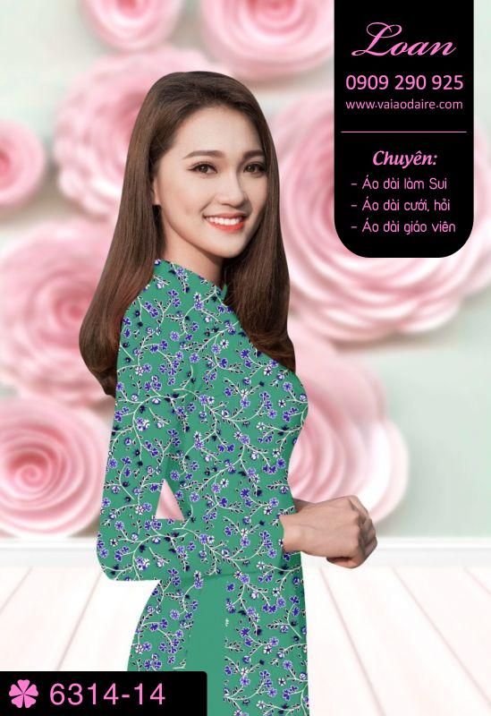 Vải áo dài hoa nhí