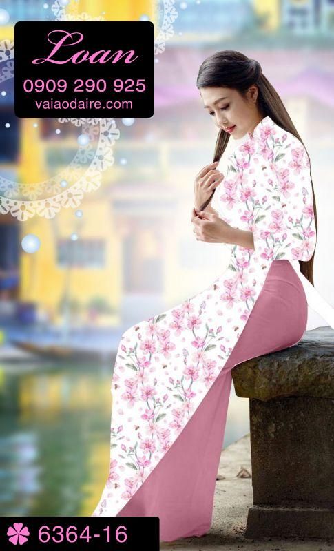 Vải áo dài hoa nhí