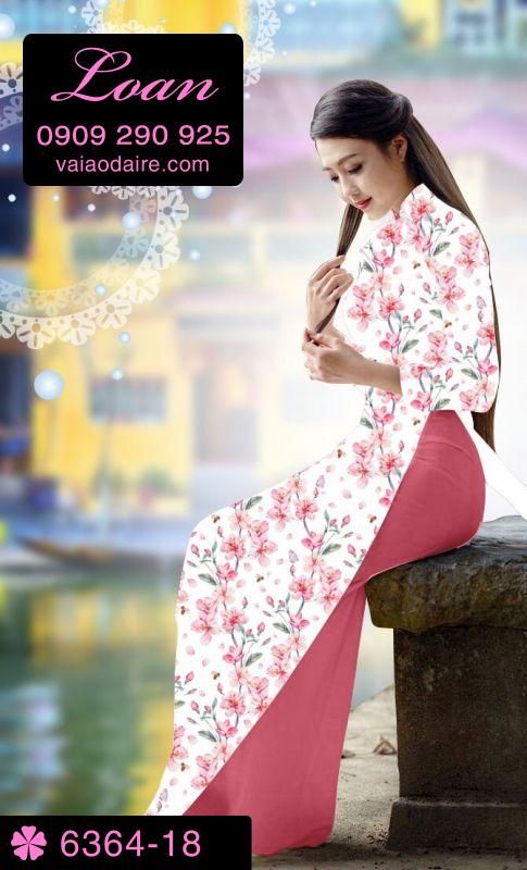 Vải áo dài hoa nhí