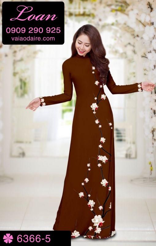 Vải áo dài hoa cành