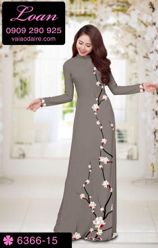 Vải áo dài hoa cành