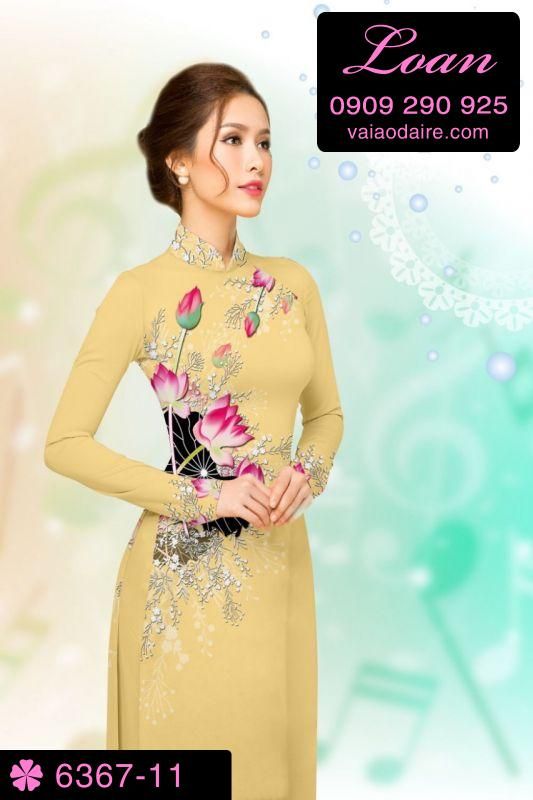 Vải áo dài hoa eo