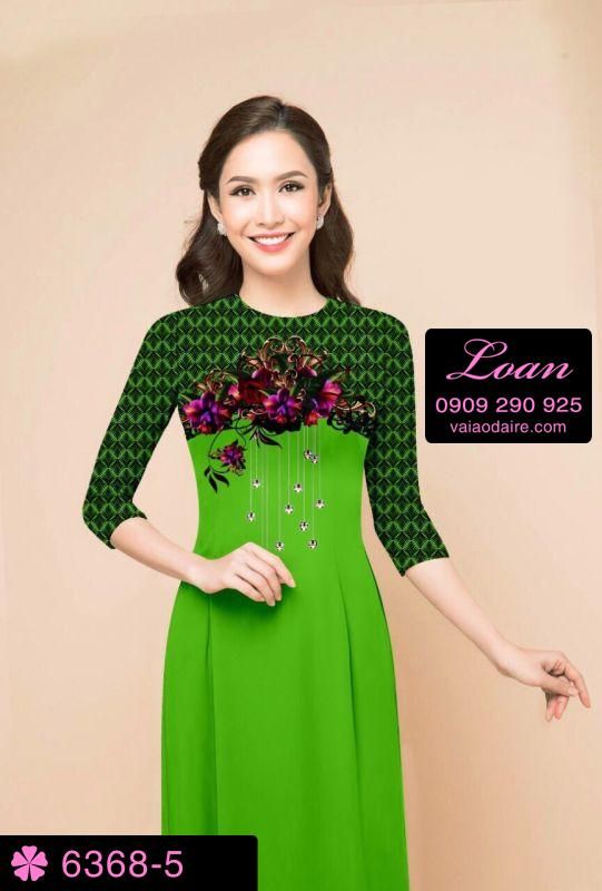 Vải áo dài hoa 3D