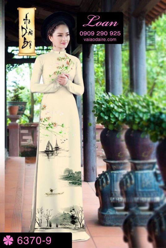 Vải áo dài phong cảnh