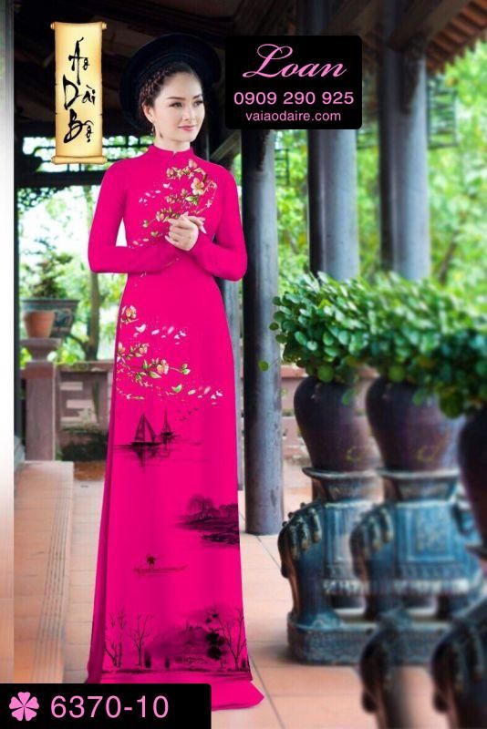 Vải áo dài phong cảnh