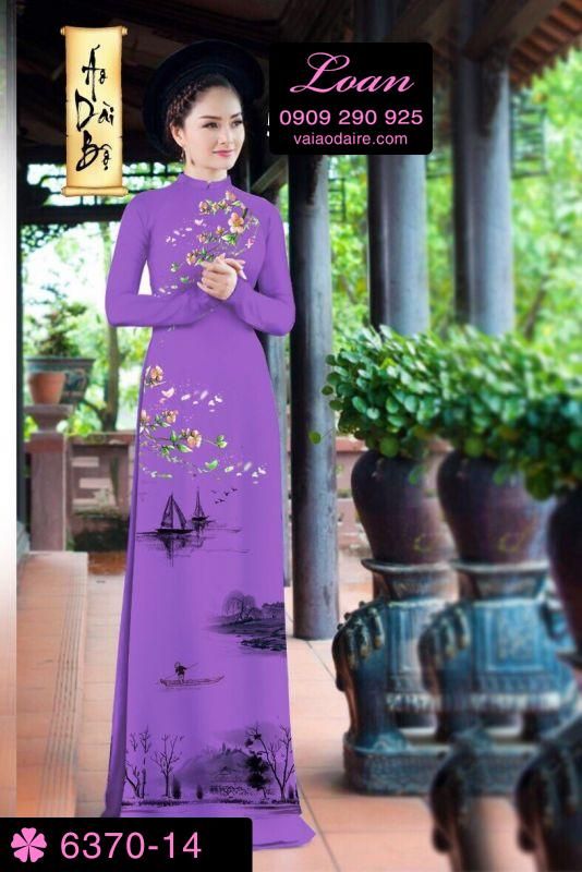 Vải áo dài phong cảnh