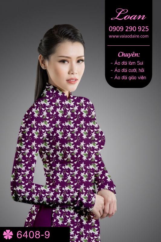 Vải áo dài hoa nhí