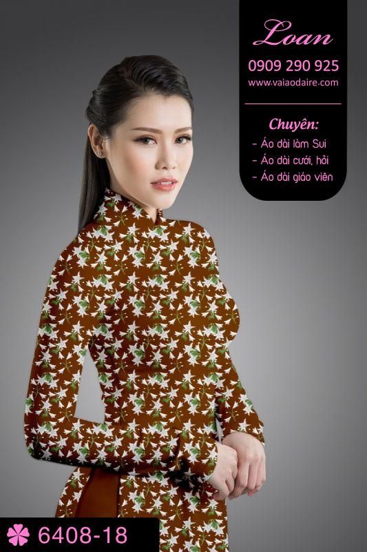 Vải áo dài hoa nhí