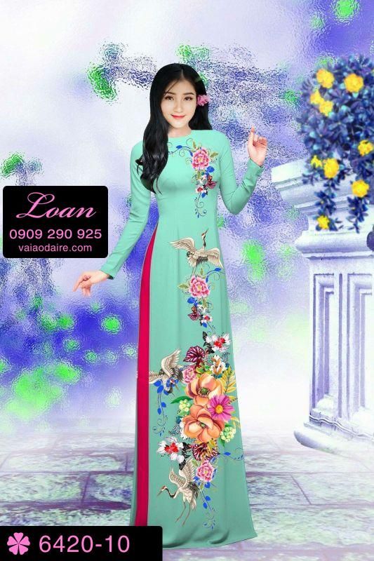 Vải áo dài chim Hạc
