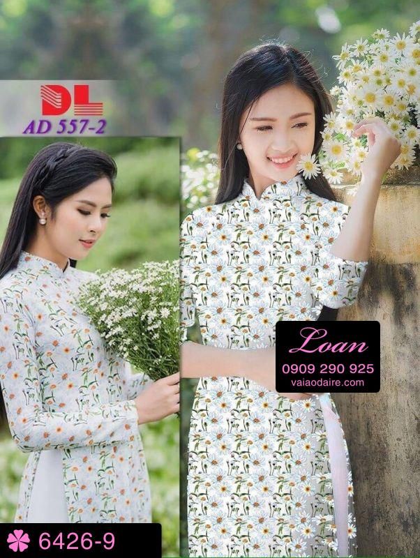 Vải áo dài hoa nhí