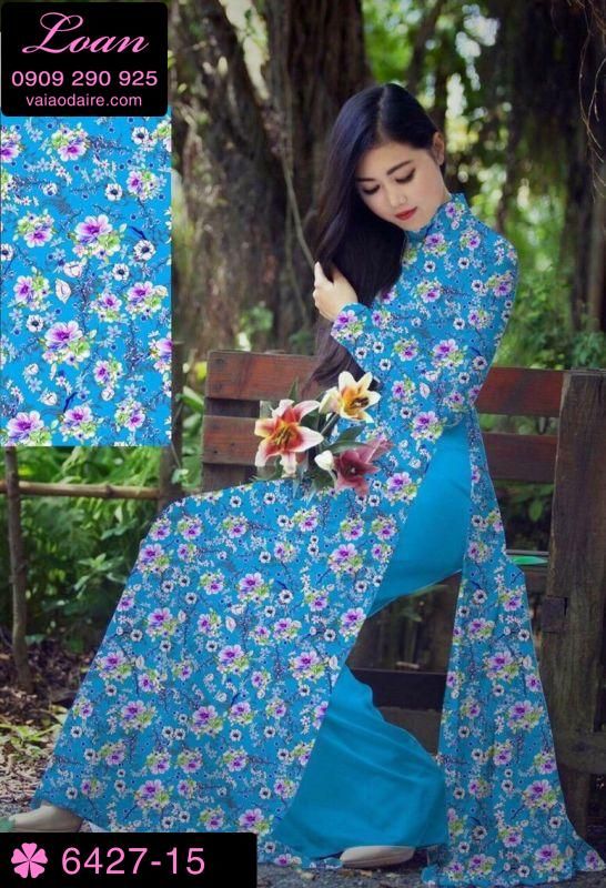Vải áo dài hoa nhí