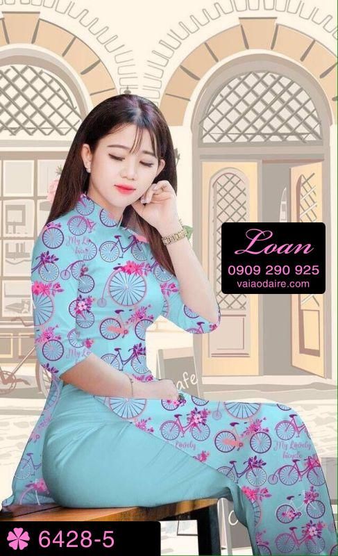Vải áo dài hình xe đạp
