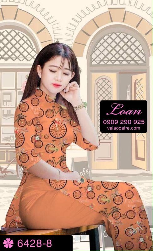 Vải áo dài hình xe đạp