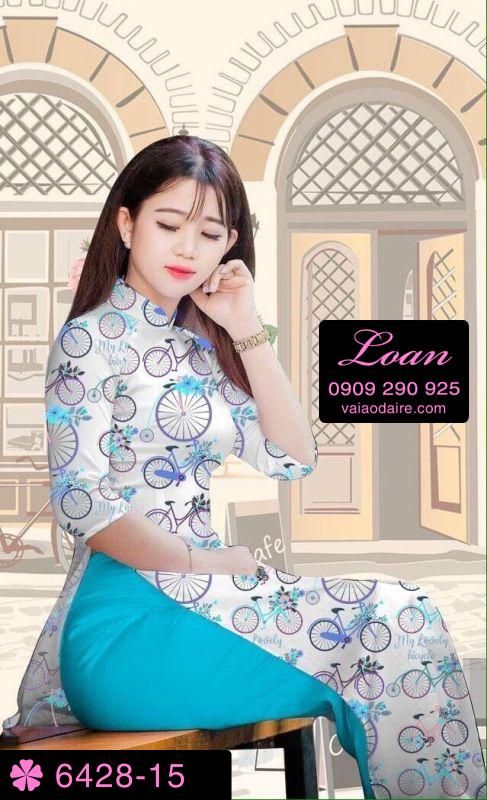 Vải áo dài hình xe đạp