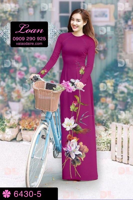 Vải áo dài hoa Sen