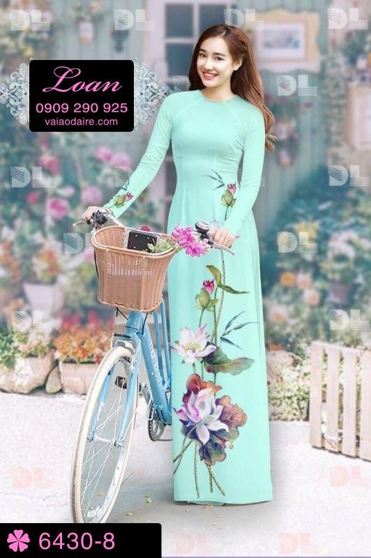 Vải áo dài hoa Sen