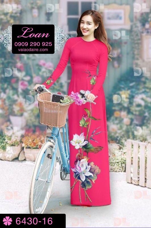 Vải áo dài hoa Sen