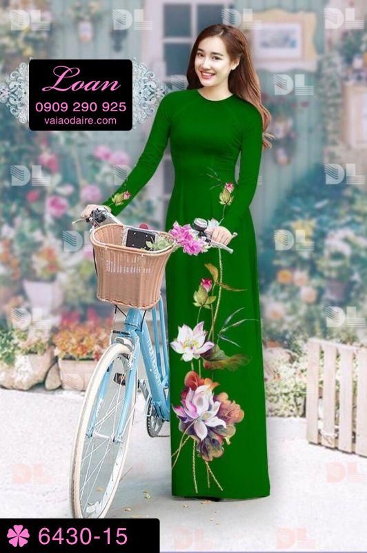 Vải áo dài hoa Sen