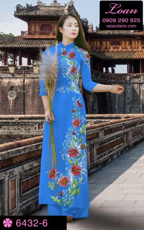 Vải áo dài hoa dây