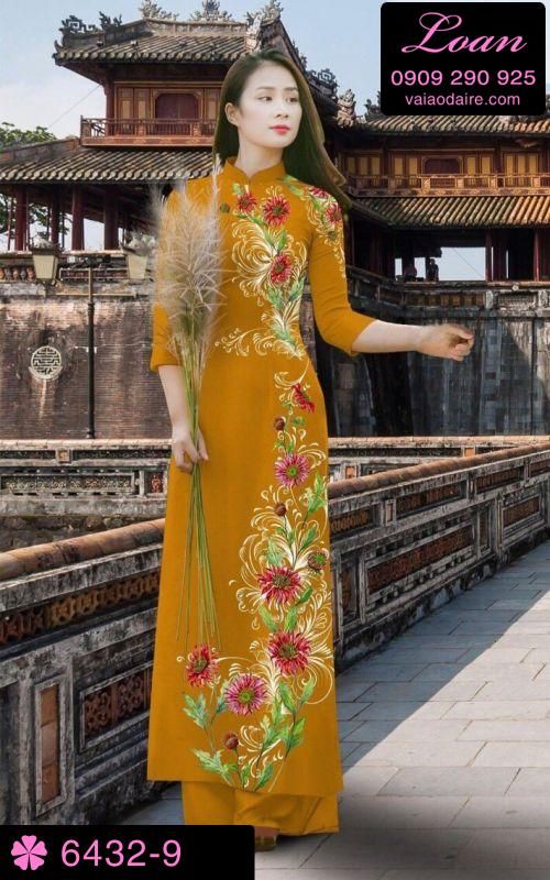 Vải áo dài hoa dây