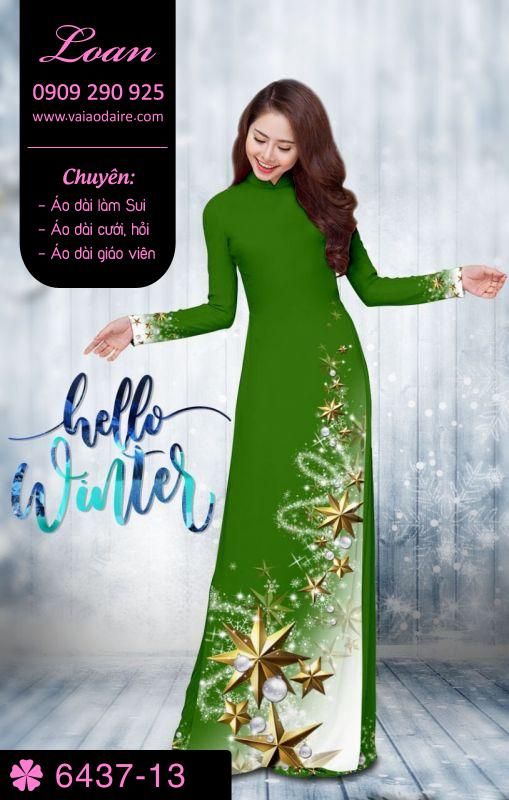 Vải áo dài Giáng Sinh