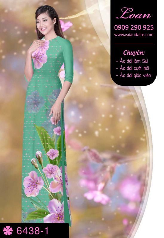 Vải áo dài hoa 3D