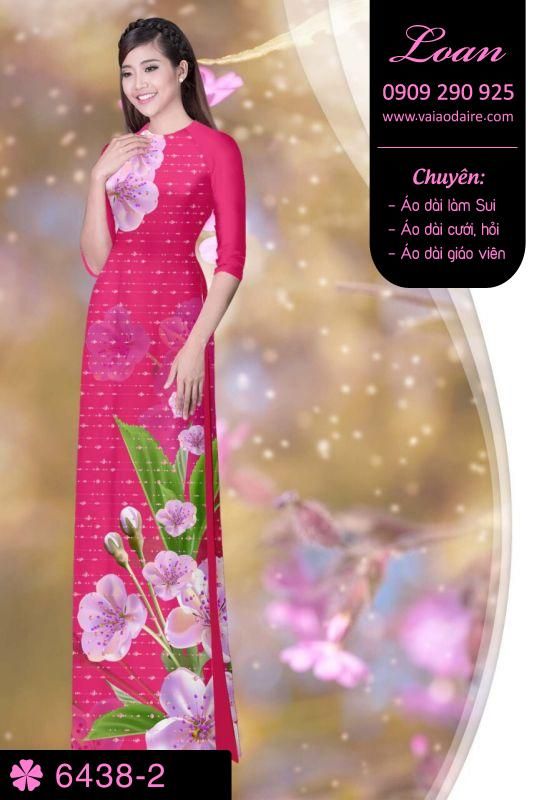 Vải áo dài hoa 3D