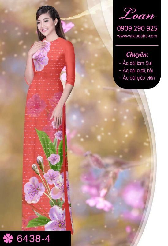 Vải áo dài hoa 3D