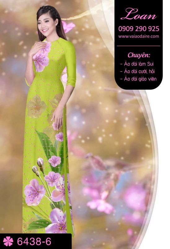 Vải áo dài hoa 3D