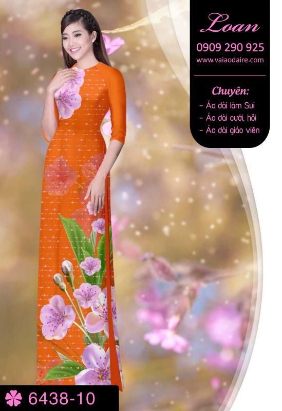 Vải áo dài hoa 3D