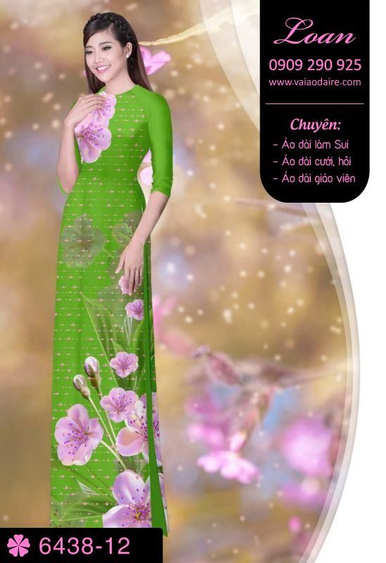 Vải áo dài hoa 3D