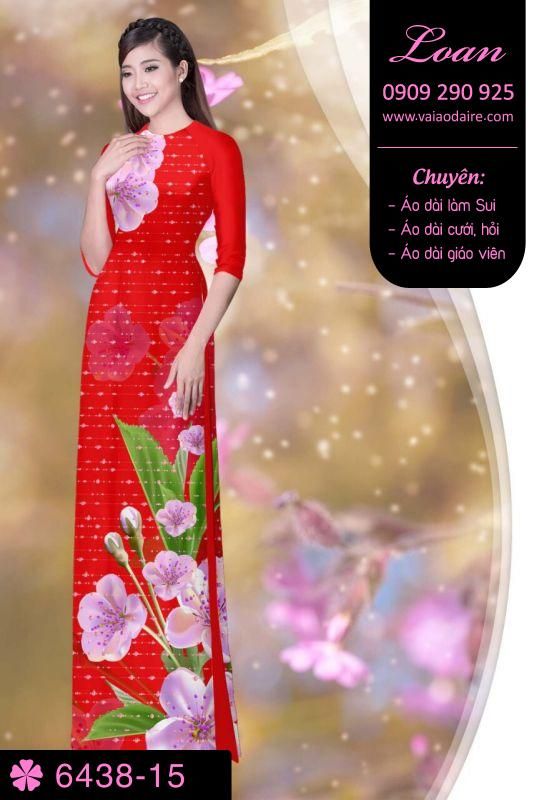 Vải áo dài hoa 3D