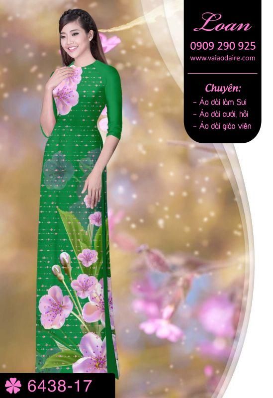 Vải áo dài hoa 3D