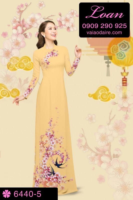 Vải áo dài cành Đào