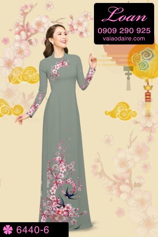 Vải áo dài cành Đào