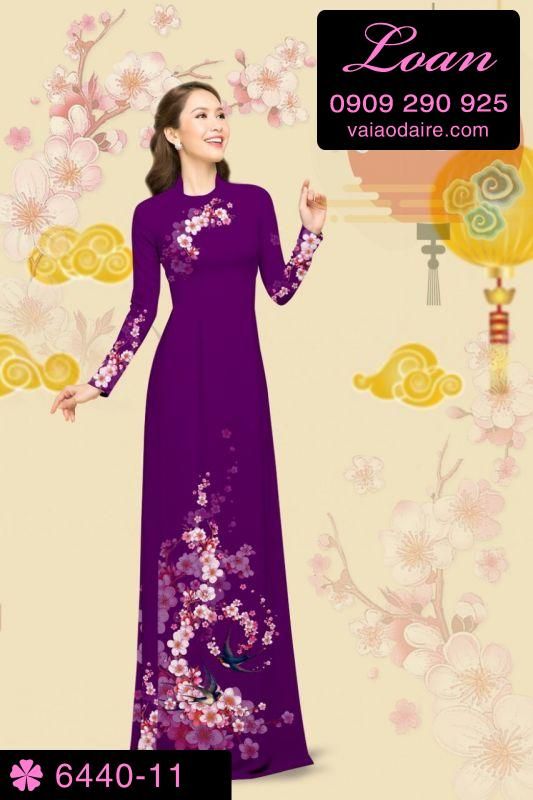Vải áo dài cành Đào