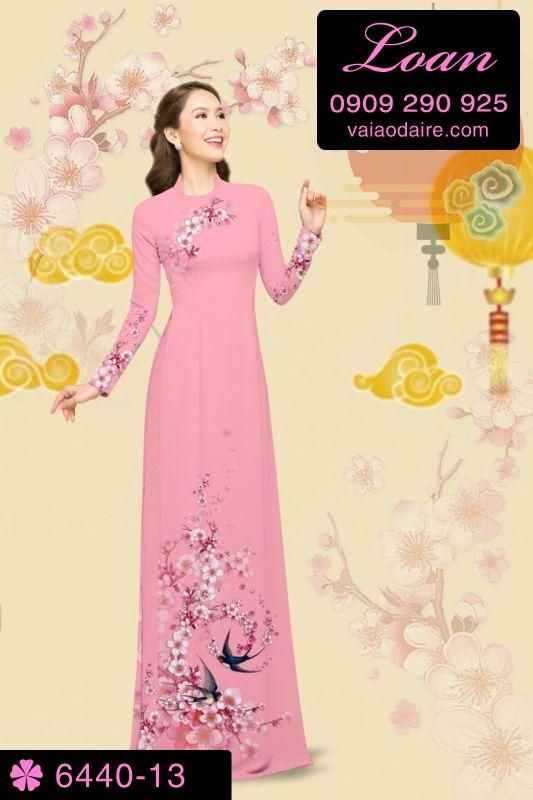 Vải áo dài cành Đào