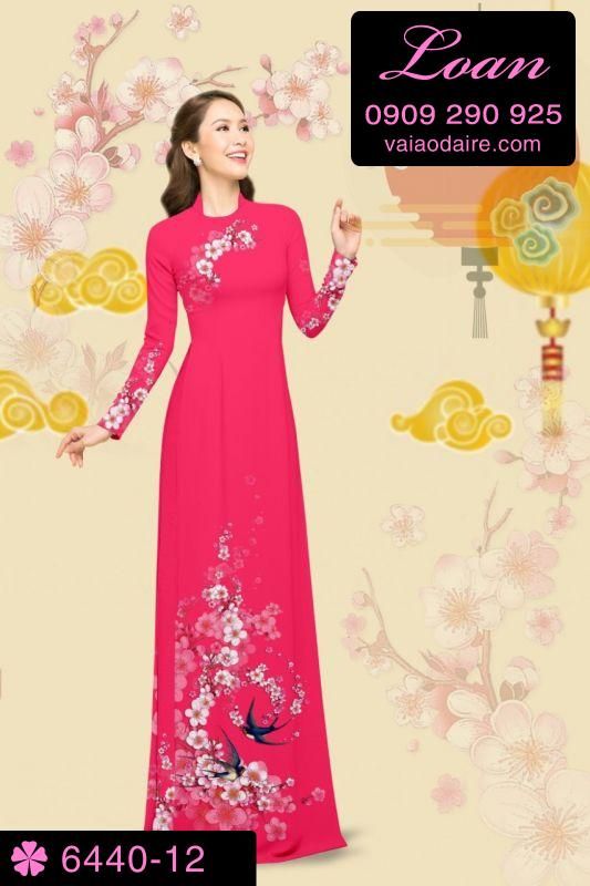 Vải áo dài cành Đào